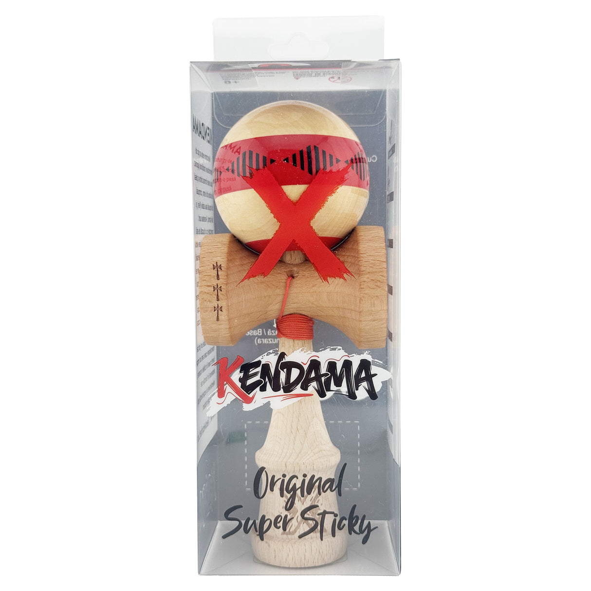 Kendama Originala X - FREQUENCY , Profesionala, Vivimall, din Lemn, 18 cm, Rosu - vivimall.ro