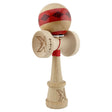 Kendama X Originala FREQUENCY, Profesionala, Vivimall, Cupe Mari KING SIZE V3, Super Sticky, Gaura in Baza, Rulment Metalic, din lemn 18 cm, Ata 55 cm, Rosu/Maro - vivimall.ro
