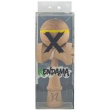 Kendama X Originală, Profesională, Vivimall, din Lemn, 18 cm, cu Dunga, Galben, Lemn - vivimall.ro