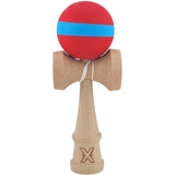 Kendama X Originala, Profesionala, Vivimall, 18 cm, din Lemn, Rubber Grip, Rosu/Albastru - vivimall.ro
