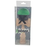 Kendama X Originala, Profesionala, Vivimall, 18 cm, din Lemn, Verde/Negru