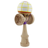 Kendama X Originala, Profesionala, Flippy, Big Cups V2, Model Glob Super Sticky Legendary Cupe Mari, Rulment Metalic cu Ata 55 cm, Alb/Galben/Rosu - vivimall.ro