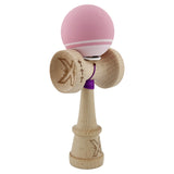 Kendama X Originala, Profesionala, Vivimall, Rubber Grip, Cupe Mari KING SIZE V3, Gaura in Baza, Rulment Metalic, din lemn 18 cm, Ata 55 cm, Bicolor Roz/Roz deschis - vivimall.ro