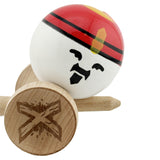 Kendama X Originala, Profesionala, Flippy, Big Cups V2, Model Rege Super Sticky Legendary Cupe Mari, Rulment Metalic cu Ata 55 cm, Maner Maro - vivimall.ro