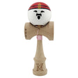 Kendama profesională Big Cups V2, mâner maro, vopsea Super Sticky, vedere frontală completă