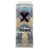 Kendama X Originala, Profesionala, Flippy, Big Cups V2, Rubber Grip cu Cupe Mari, Rulment Metalic cu Ata 55 cm,-Gradient Albastru/Mov/Roz - vivimall.ro