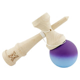 Kendama X Originala, Profesionala, Vivimall, Big Cups V2, Rubber Grip cu Cupe Mari, Rulment Metalic cu Ata 55 cm, Gradient  Mov/ Albastru - vivimall.ro