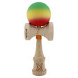 Kendama X Originala, Profesionala, Vivimall, Big Cups V2, Rubber Grip cu Cupe Mari, Rulment Metalic cu Ata 55 cm, Verde/Galben/Rosu - vivimall.ro