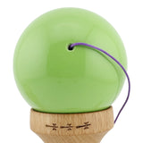 Kendama X Originala, Profesionala, Flippy, Big Cups V2, Super Sticky cu Cupe Mari, din lemn 18 cm, Rulment Metalic cu Ata 55 cm, Verde deschis/Alb - vivimall.ro