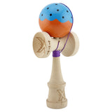 Kendama X Originala, Profesionala, Vivimall, Big Cups V2, Super Sticky, Rulment Metalic cu Ata 55 cm, Albastru/Portocaliu - vivimall.ro