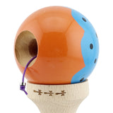Kendama X Originala, Profesionala, Vivimall, Big Cups V2, Super Sticky, Rulment Metalic cu Ata 55 cm, Albastru/Portocaliu - vivimall.ro