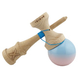 Kendama X Originala, Profesionala, Vivimall, Big Cups V2, Super Sticky, Rulment Metalic cu Ata 55 cm, Albastru/Roz - vivimall.ro