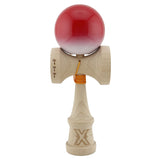 Kendama X Originala, Profesionala, Vivimall, Big Cups V2, Super Sticky, Rulment Metalic cu Ata 55 cm, Rosu/Alb - vivimall.ro