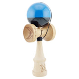 Kendama X Originala, Profesionala, Flippy, Big Cups V2, Super Sticky cu Cupe Mari, Rulment Metalic, din lemn 18 cm, Ata 55 cm, Albastru/Negru
