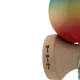 Kendama X Originala, Profesionala, Flippy, Big Cups V2, Super Sticky Cupe Mari, Rulment Metalic cu Ata 55 cm, Rosu/Galben/Albastru - vivimall.ro