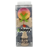 Kendama X Originala, Profesionala, Flippy, Big Cups V2, Super Sticky Cupe Mari, Rulment Metalic cu Ata 55 cm, Roz/Portocaliu/Galben - vivimall.ro