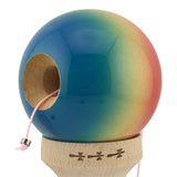 Kendama X Originala, Profesionala, Flippy, Big Cups V2, Super Sticky Cupe Mari, Rulment Metalic cu Ata 55 cm, Rosu/Galben/Albastru - vivimall.ro