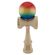 Kendama X Originala, Profesionala, Vivimall, Big Cups V2, Super Sticky Cupe Mari, Rulment Metalic cu Ata 55 cm, Rosu/Galben/Albastru - vivimall.ro