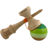 Kendama X Originala, Profesionala, Flippy, Big Cups V2, Super Sticky Legendary Cupe Mari, Rulment Metalic cu Ata 55 cm, Verde Mix - vivimall.ro