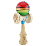 Kendama X Originala, Profesionala, Flippy, Big Cups V2, Super Sticky Legendary Cupe Mari, Rulment Metalic cu Ata 55 cm, Rosu/Galben/Verde - vivimall.ro