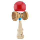 Kendama X Originala, Profesionala, Vivimall, Big Cups V2, Super Sticky cu Cupe Mari, din lemn 18 cm, Rulment Metalic cu Ata 55 cm, Rosu/Alb - vivimall.ro