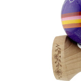 Kendama X Originala, Profesionala, Flippy, NIGHT SKY, Super Sticky cu Cupe Mari KING SIZE V3, Gaura in Baza, Rulment Metalic, din lemn 18 cm, Ata 62/65 cm, Mov - vivimall.ro
