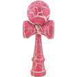 Kendama X Originala, Profesionala, Vivimall, Cracked, din Lemn, 18 cm, Roz Aprins/Alb - vivimall.ro