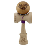 Kendama X Originala, Profesionala, Vivimall, Crazy Cat,-Super Sticky, Cupe Mari KING SIZE V3, Gaura in Baza, Rulment Metalic, din lemn 18 cm, Ata 55 cm, Maro - vivimall.ro