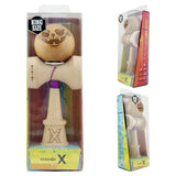 Kendama X Originala, Profesionala, Vivimall, Crazy Cat,-Super Sticky, Cupe Mari KING SIZE V3, Gaura in Baza, Rulment Metalic, din lemn 18 cm, Ata 55 cm, Maro - vivimall.ro