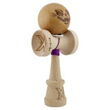 Kendama X Originala, Profesionala, Vivimall, Crazy Cat,-Super Sticky, Cupe Mari KING SIZE V3, Gaura in Baza, Rulment Metalic, din lemn 18 cm, Ata 55 cm, Maro - vivimall.ro