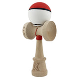 Kendama X Originala, Profesionala, Vivimall, Big Cups V3, Rubber Grip model Rosu/alb - vivimall.ro