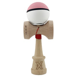 Kendama X Originala, Profesionala, Vivimall, Big Cups V3, Rubber Grip model Roz/negru/alb - vivimall.ro
