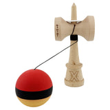 Kendama X Originala, Profesionala, Vivimall, Big Cups V3, Rubber Grip model rosu/negru/galben - vivimall.ro