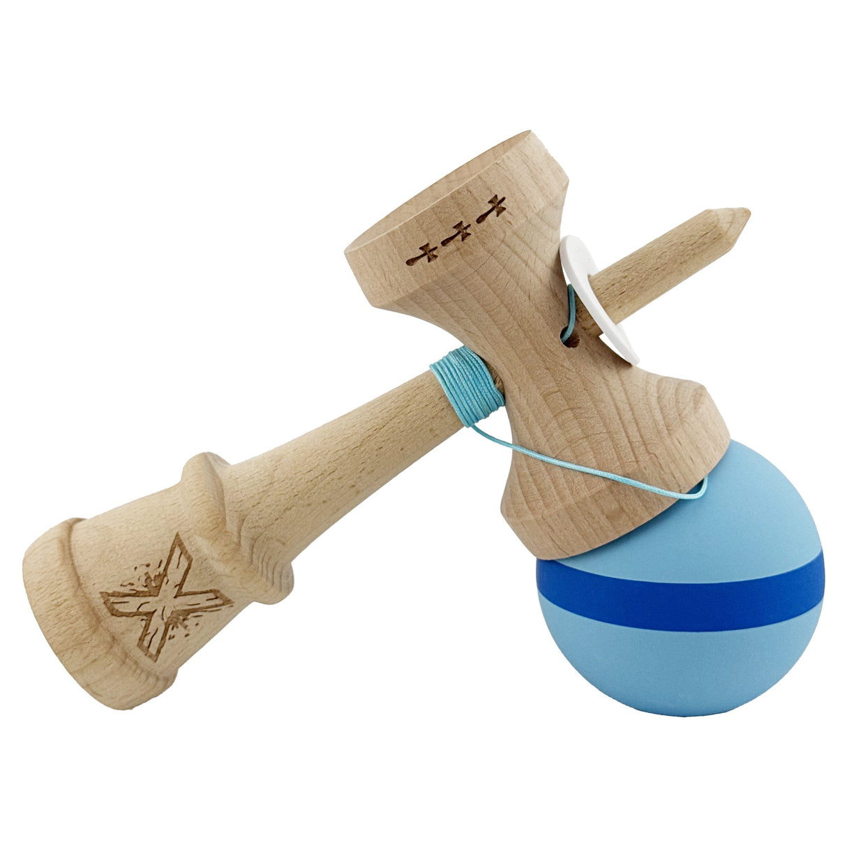 Kendama X Originala, Profesionala, Vivimall, Big Cups V3, Rubber Grip model bleu/albastru/bleu - vivimall.ro