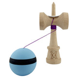 Kendama X Originala, Profesionala, Vivimall, Cupe Mari KING SIZE V3, Rubber Grip, Gaura in Baza, Rulment Metalic, din lemn 18 cm, Ata 55 cm, M Bleu/Negru/Bleu - vivimall.ro