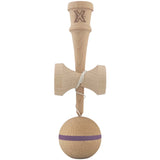 Kendama X Originală, Profesională, Vivimall, din Lemn, 18 cm, Dunga Mov - vivimall.ro