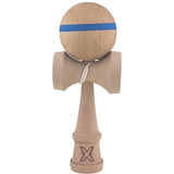 Kendama X Originala, Profesionala, Vivimall, din Lemn, 18 cm, Special, Model cu Dunga, Albastru - vivimall.ro