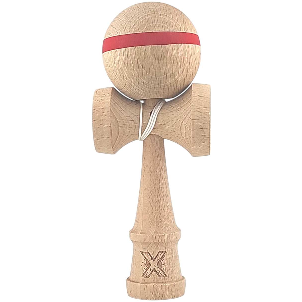 Kendama X Originala, Profesionala, Vivimall, din Lemn, 18 cm, Special, Model cu Dunga, Roz - vivimall.ro