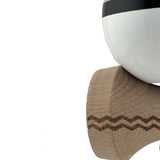Kendama X Originala, Profesionala, Flippy, din Lemn, Gravata, 18 cm, Super Sticky, Roz/Negru/Alb - vivimall.ro