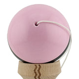 Kendama X Originala, Profesionala, Flippy, din Lemn, Gravata, 18 cm, Super Sticky, Roz/Negru/Alb - vivimall.ro