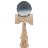 Kendama X Originala, Profesionala, Vivimall, din Lemn, Rubber Grip, 18 cm, Alb/Negru - vivimall.ro