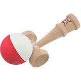 Kendama X Originala, Profesionala, Vivimall, din Lemn, Rubber Grip, 18 cm, Alb/Rosu - vivimall.ro