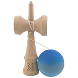 Kendama X Originala, Profesionala, Vivimall, din Lemn, Rubber Grip, 18 cm, Albastru/Gri/Bleu - vivimall.ro