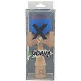 Kendama X Originala, Profesionala, Vivimall, din Lemn, Rubber Grip, 18 cm, Albastru/Mov - vivimall.ro