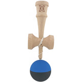 Kendama X Originala, Profesionala, Vivimall, din Lemn, Rubber Grip, 18 cm, Albastru/Negru - vivimall.ro