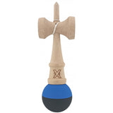 Kendama X Originala, Profesionala, Vivimall, din Lemn, Rubber Grip, 18 cm, Albastru/Negru - vivimall.ro