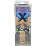 Kendama X Originala, Profesionala, Vivimall, din Lemn, Rubber Grip, 18 cm, Gradient Violet/Albastru - vivimall.ro