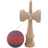 Kendama X Originala, Profesionala, Vivimall, din Lemn, Rubber Grip, 18 cm, Mov/Rosu/Negru - vivimall.ro