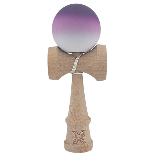 Kendama X Originala, Profesionala, Vivimall, din Lemn, Rubber Grip, 18 cm, Negru/Maro/Alb - vivimall.ro