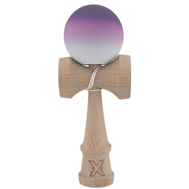 Kendama X Originala, Profesionala, Vivimall, din Lemn, Rubber Grip, 18 cm, Negru/Maro/Alb - vivimall.ro